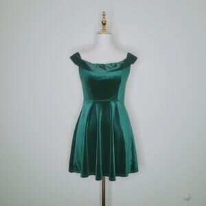 Game of Thrones Green Velvet Party Dress Forest Fairy Ren Fest Whimsigoth Grunge